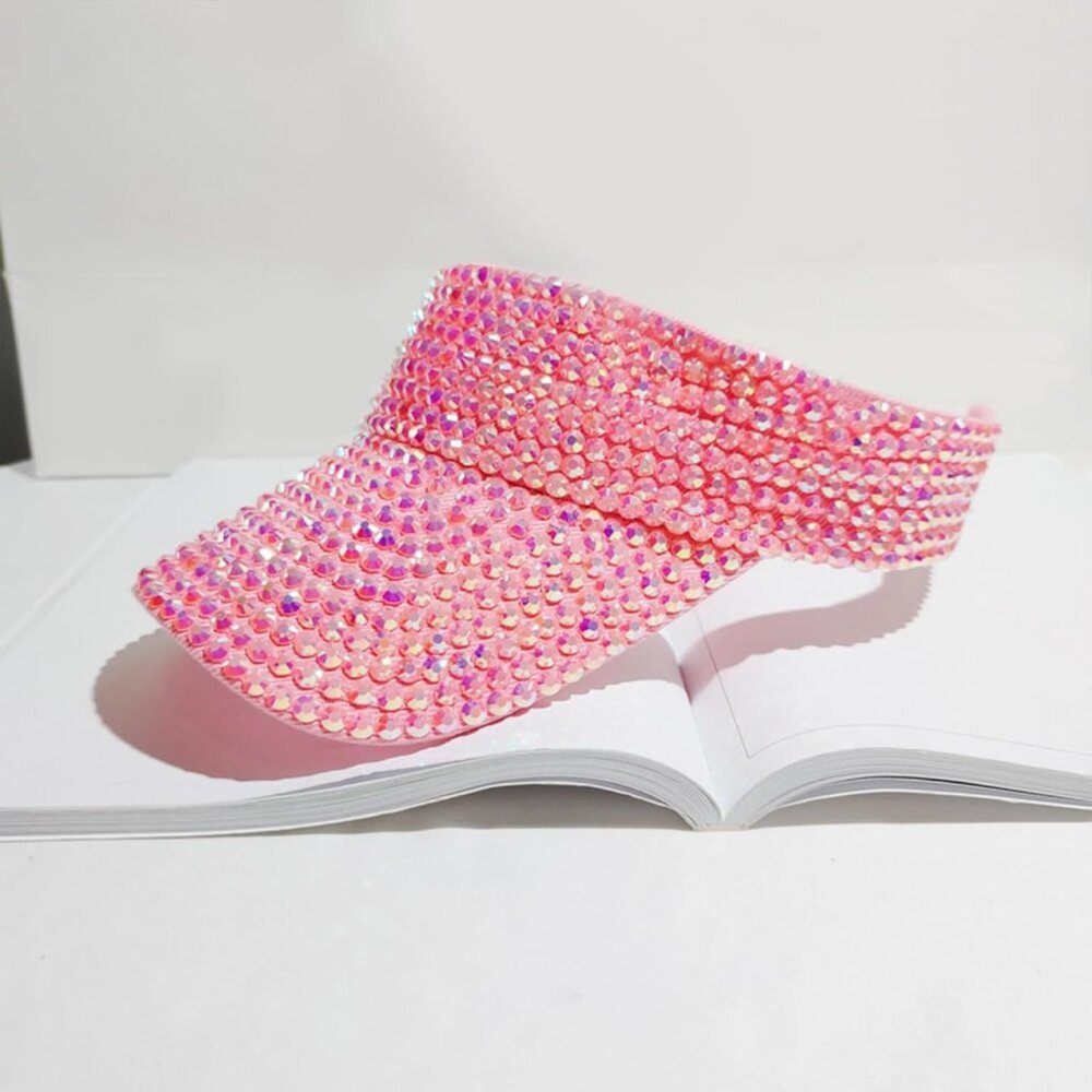 Sun Visor Hat Rhinestones Adjustable Strap For Wo… - image 3